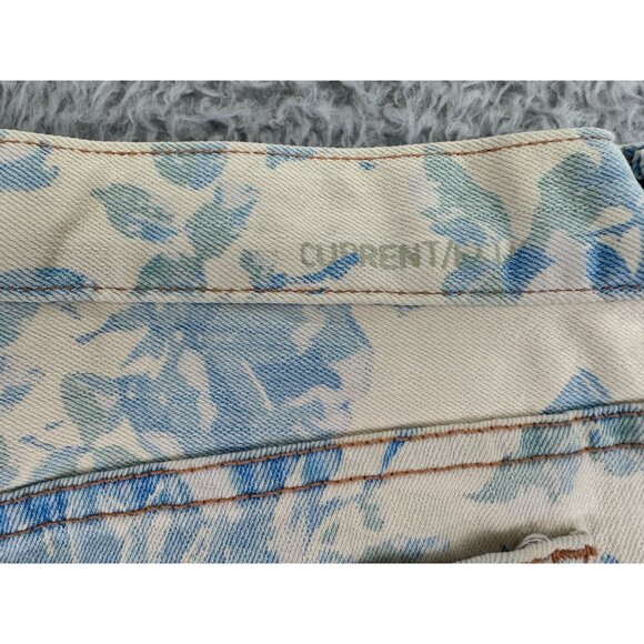 Current/Elliott Womens Blue Rose Boyfriend Shorts Size 29 Cotton Blend High Rise - Picture 8 of 13